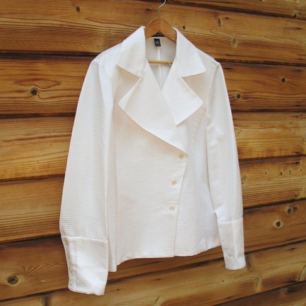 Nwotcream Textured Wool Blend Jacketshacket